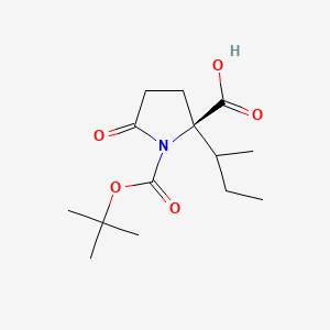 (2R)-1-(tert-Butoxycarbonyl)-2-(sec-butyl)-5-oxopyrrolidine-2-carboxylic acid