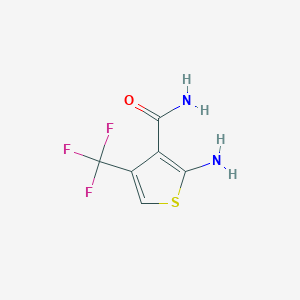 molecular formula C6H5F3N2OS B1383669 2-Amino-4-(trifluoromethyl)thiophene-3-carboxamide CAS No. 2060031-38-9