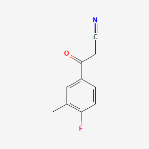 molecular formula C10H8FNO B13836694 3-(4-Fluoro-3-methylphenyl)-3-oxopropanenitrile 