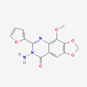 7-Amino-6-(furan-2-yl)-4-methoxy-[1,3]dioxolo[4,5-g]quinazolin-8-one