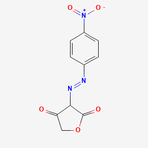 molecular formula C10H7N3O5 B13836735 3-[(4-Nitrophenyl)diazenyl]oxolane-2,4-dione 