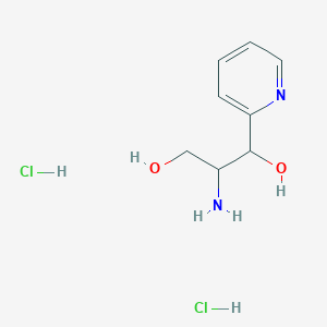 molecular formula C8H14Cl2N2O2 B1383676 2-Amino-1-(pyridin-2-yl)propane-1,3-diol dihydrochloride CAS No. 2060024-55-5