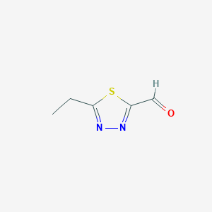 molecular formula C5H6N2OS B1383678 5-Ethyl-1,3,4-thiadiazole-2-carbaldehyde CAS No. 2044797-24-0