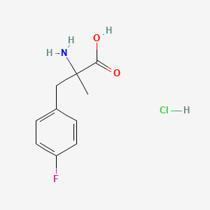 molecular formula C10H13ClFNO2 B1383681 2-Amino-3-(4-fluorophenyl)-2-methylpropanoic acid hydrochloride CAS No. 2060042-34-2