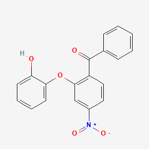 molecular formula C19H13NO5 B13836820 [2-(2-Hydroxyphenoxy)-4-nitrophenyl]-phenylmethanone 