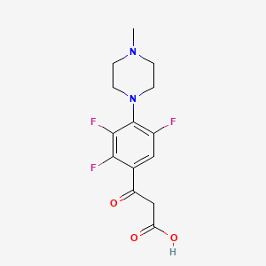 molecular formula C14H15F3N2O3 B13836836 3-Oxo-3-[2,3,5-trifluoro-4-(4-methylpiperazin-1-yl)phenyl]propanoic acid 