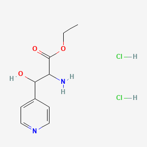 molecular formula C10H16Cl2N2O3 B1383684 Ethyl 2-amino-3-hydroxy-3-(pyridin-4-yl)propanoate dihydrochloride CAS No. 2059932-93-1