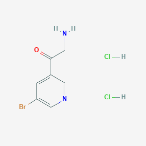 molecular formula C7H9BrCl2N2O B1383685 2-Amino-1-(5-bromopyridin-3-yl)ethan-1-one dihydrochloride CAS No. 2060053-35-0