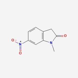 molecular formula C9H8N2O3 B1383687 1-methyl-6-nitro-2,3-dihydro-1H-indol-2-one CAS No. 1374423-01-4