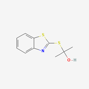 molecular formula C10H11NOS2 B13836879 2-(1,3-Benzothiazol-2-ylsulfanyl)propan-2-ol 