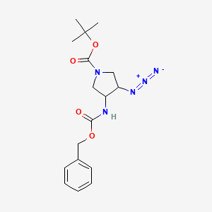 1,1-Dimethylethyl 3-azido-4-[[(phenylmethoxy)carbonyl]amino]-1-pyrrolidinecarboxylate