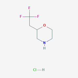 molecular formula C6H11ClF3NO B1383689 2-(2,2,2-Trifluoroethyl)morpholine hydrochloride CAS No. 2031259-08-0