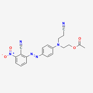 2-[N-(2-cyanoethyl)-4-[(2-cyano-3-nitrophenyl)diazenyl]anilino]ethyl acetate