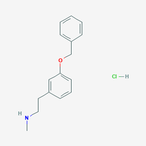 molecular formula C16H20ClNO B1383693 {2-[3-(苄氧基)苯基]乙基}(甲基)胺盐酸盐 CAS No. 2060052-72-2