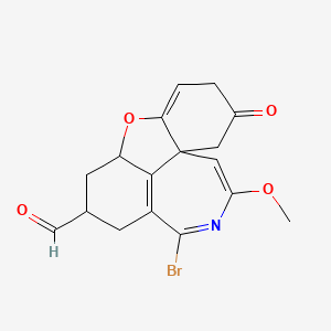 4a,5,9,10,11,12-Hexahydro-1-bromo-3-methoxy-11-formyl-6h-benzofuro[3a,3,2-ef][2]benzazepin-6-one