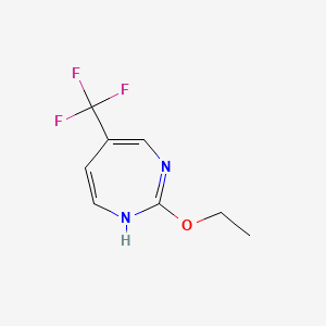 molecular formula C8H9F3N2O B13836982 2-ethoxy-5-(trifluoromethyl)-1H-1,3-diazepine 