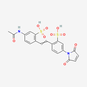 molecular formula C20H16N2O9S2 B13836988 5-(Acetylamino)-2-[2-[4-(2,5-dihydro-2,5-dioxo-1H-pyrrol-1-yl)-2-sulfophenyl]ethenyl]benzenesulfonic acid 