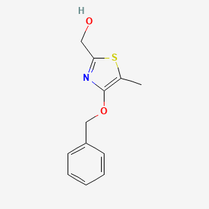 molecular formula C12H13NO2S B1383699 [4-(Benzyloxy)-5-methyl-1,3-thiazol-2-yl]methanol CAS No. 2060000-66-8