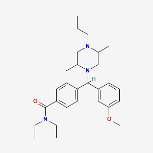 4-[(2,5-dimethyl-4-propylpiperazin-1-yl)-(3-methoxyphenyl)methyl]-N,N-diethylbenzamide