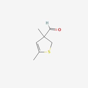 molecular formula C7H10OS B13837024 3,5-dimethyl-2H-thiophene-3-carbaldehyde 