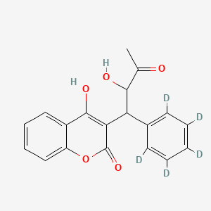 molecular formula C19H16O5 B13837040 4-Hydroxy-3-[2-hydroxy-3-oxo-1-(2,3,4,5,6-pentadeuteriophenyl)butyl]chromen-2-one 