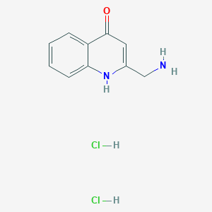 molecular formula C10H12Cl2N2O B1383706 2-(Aminomethyl)quinolin-4-ol dihydrochloride CAS No. 2059970-41-9