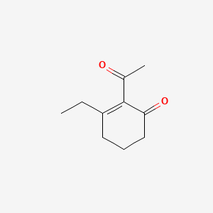 molecular formula C10H14O2 B13837064 2-Acetyl-3-ethylcyclohex-2-en-1-one 