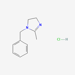 molecular formula C11H15ClN2 B1383707 1-benzyl-2-methyl-4,5-dihydro-1H-imidazole hydrochloride CAS No. 95271-71-9
