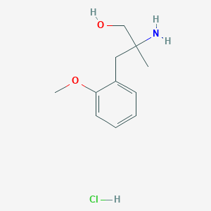 molecular formula C11H18ClNO2 B1383708 2-Amino-3-(2-methoxyphenyl)-2-methylpropan-1-ol hydrochloride CAS No. 2060033-48-7