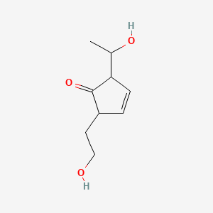 2-(1-Hydroxyethyl)-5-(2-hydroxyethyl)cyclopent-3-en-1-one