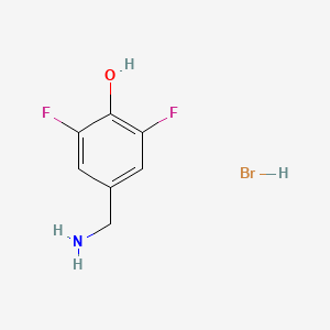 molecular formula C7H8BrF2NO B1383712 4-(Aminomethyl)-2,6-difluorophenol hydrobromide CAS No. 2060062-39-5