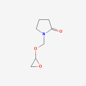 molecular formula C7H11NO3 B13837130 1-(Oxiran-2-yloxymethyl)pyrrolidin-2-one 