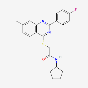 Acetamide,N-cyclopentyl-2-[[2-(4-fluorophenyl)-7-methyl-4-quinazolinyl]thio]-