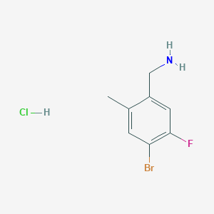 molecular formula C8H10BrClFN B1383716 (4-Bromo-5-fluoro-2-methylphenyl)methanamine hydrochloride CAS No. 2060032-17-7