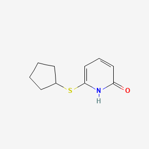 molecular formula C10H13NOS B13837195 6-cyclopentylsulfanyl-1H-pyridin-2-one 