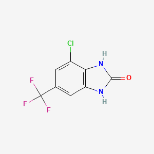 molecular formula C8H4ClF3N2O B13837197 4-Chloro-6-(trifluoromethyl)-1,3-dihydrobenzimidazol-2-one 