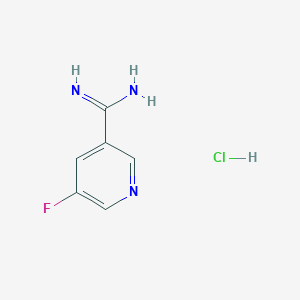 molecular formula C6H7ClFN3 B1383720 5-Fluoropyridine-3-carboximidamide hydrochloride CAS No. 2031269-30-2