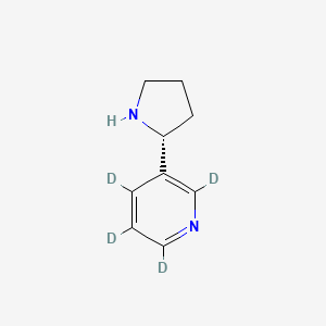 molecular formula C9H12N2 B13837218 2,3,4,6-tetradeuterio-5-[(2R)-pyrrolidin-2-yl]pyridine 