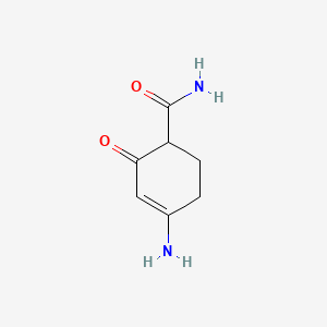 molecular formula C7H10N2O2 B13837229 4-Amino-2-oxocyclohex-3-ene-1-carboxamide 