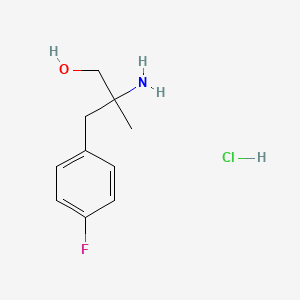molecular formula C10H15ClFNO B1383724 2-Amino-3-(4-fluorophenyl)-2-methylpropan-1-ol hydrochloride CAS No. 2059955-16-5