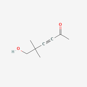 molecular formula C8H12O2 B13837258 6-Hydroxy-5,5-dimethylhex-3-yn-2-one 