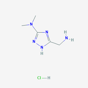 5-(aminomethyl)-N,N-dimethyl-4H-1,2,4-triazol-3-amine hydrochloride