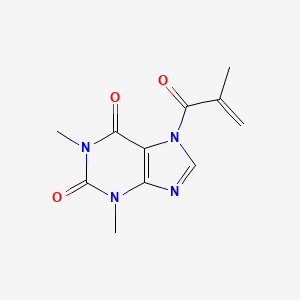 molecular formula C11H12N4O3 B13837260 1,3-Dimethyl-7-(2-methylprop-2-enoyl)purine-2,6-dione 