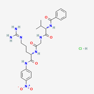 molecular formula C26H35ClN8O6 B13837279 N-Benzoyl-Val-Gly-Arg p-nitroanilide HCl 