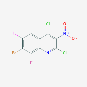 molecular formula C9HBrCl2FIN2O2 B13837306 7-Bromo-2,4-dichloro-8-fluoro-6-iodo-3-nitroquinoline 