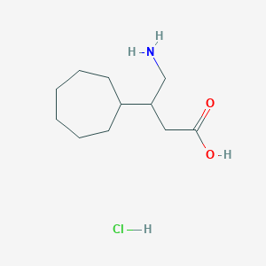 4-Amino-3-cycloheptylbutanoic acid hydrochloride