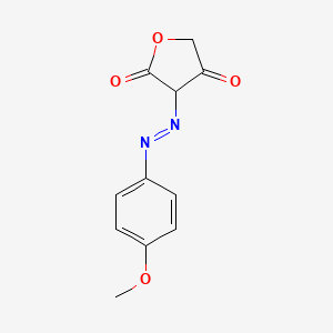 molecular formula C11H10N2O4 B13837315 3-[(4-Methoxyphenyl)diazenyl]oxolane-2,4-dione 