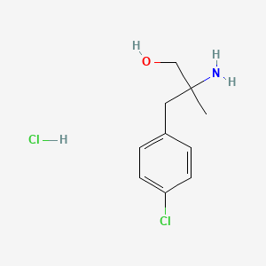 molecular formula C10H15Cl2NO B1383735 2-Amino-3-(4-chlorophenyl)-2-methylpropan-1-ol hydrochloride CAS No. 2060008-29-7