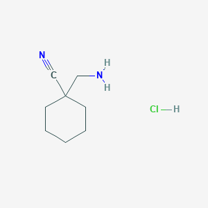 molecular formula C8H15ClN2 B1383740 1-(氨甲基)环己烷-1-甲腈盐酸盐 CAS No. 2031260-67-8