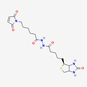 6-(2,5-dioxo-2,5-dihydro-1H-pyrrol-1-yl)-N'-(5-((4S)-2-oxohexahydro-1H-thieno[3,4-d]imidazol-4-yl)pentanoyl)hexanehydrazide